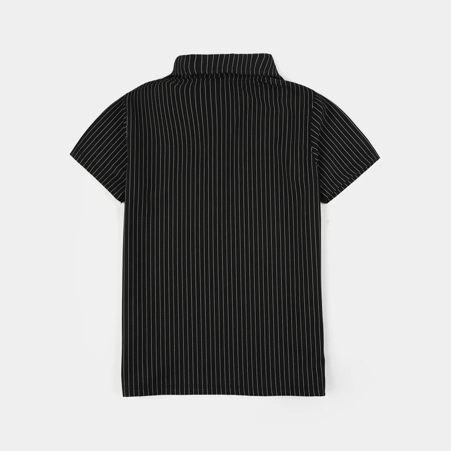 Teens Boys Polyester yarn dyed Polo (Big Things) - Black - Image 4