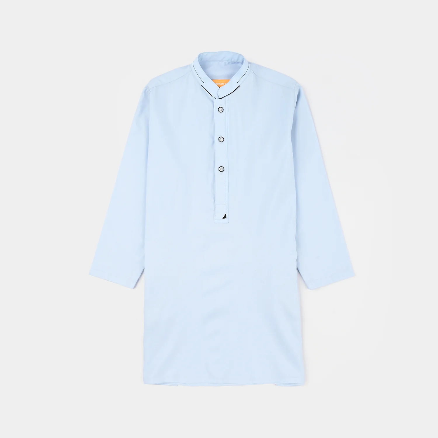 Teens Boys Poly Viscose Kurta Pajama (Cut Collar) - Light Blue - Image 2