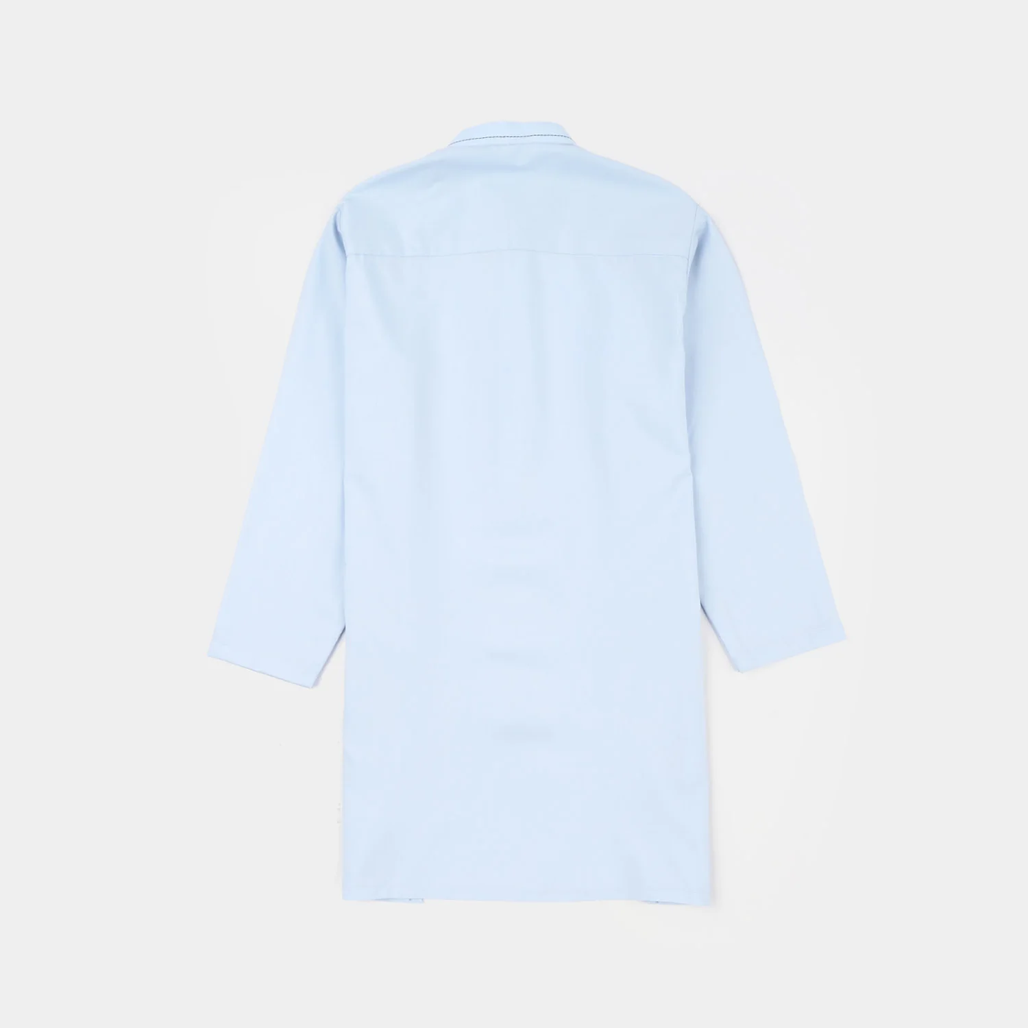 Teens Boys Poly Viscose Kurta Pajama (Cut Collar) - Light Blue - Image 4