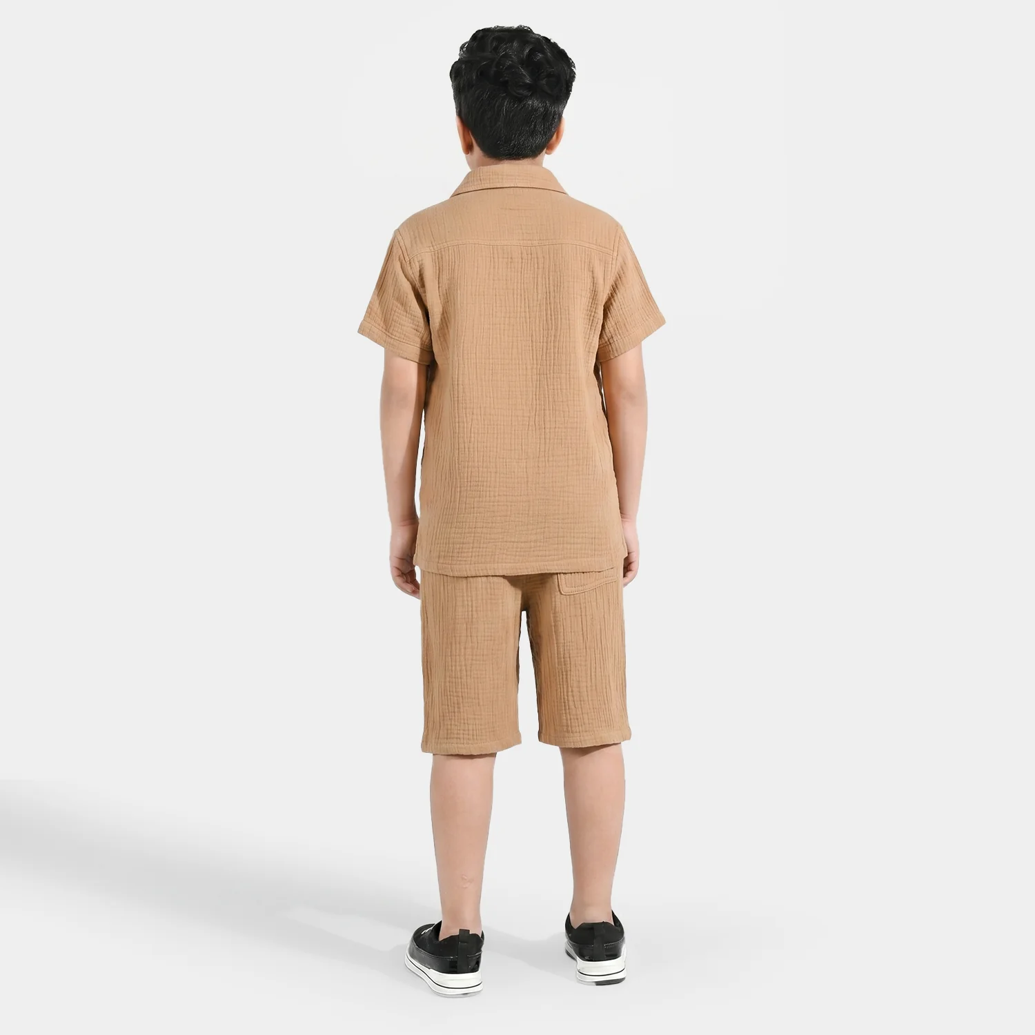 Teens Boys Gauze Woven Suit Skate - Brown - Image 2