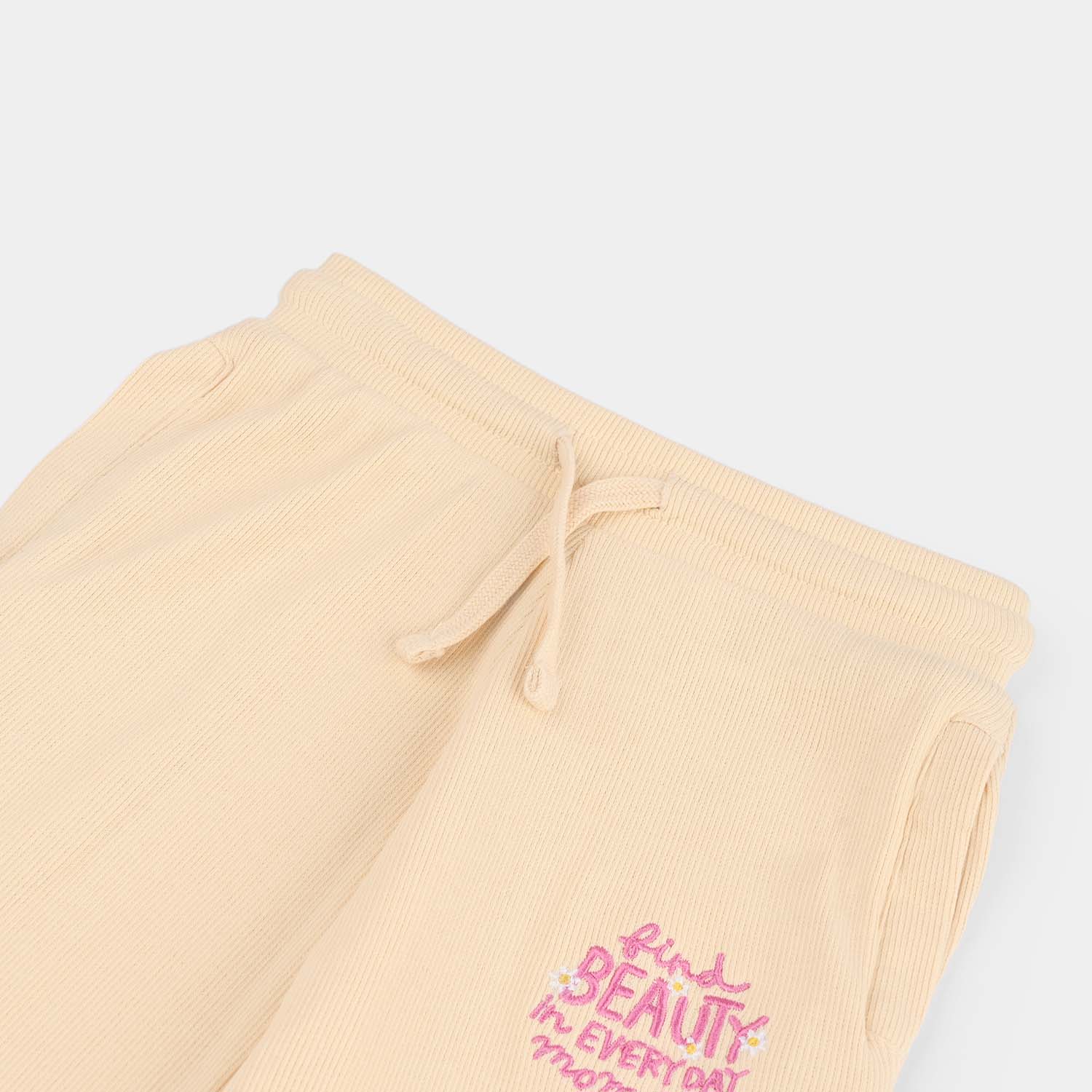Girls 2x1 Rib Pajama (Find Beauty) - Cream - Image 2