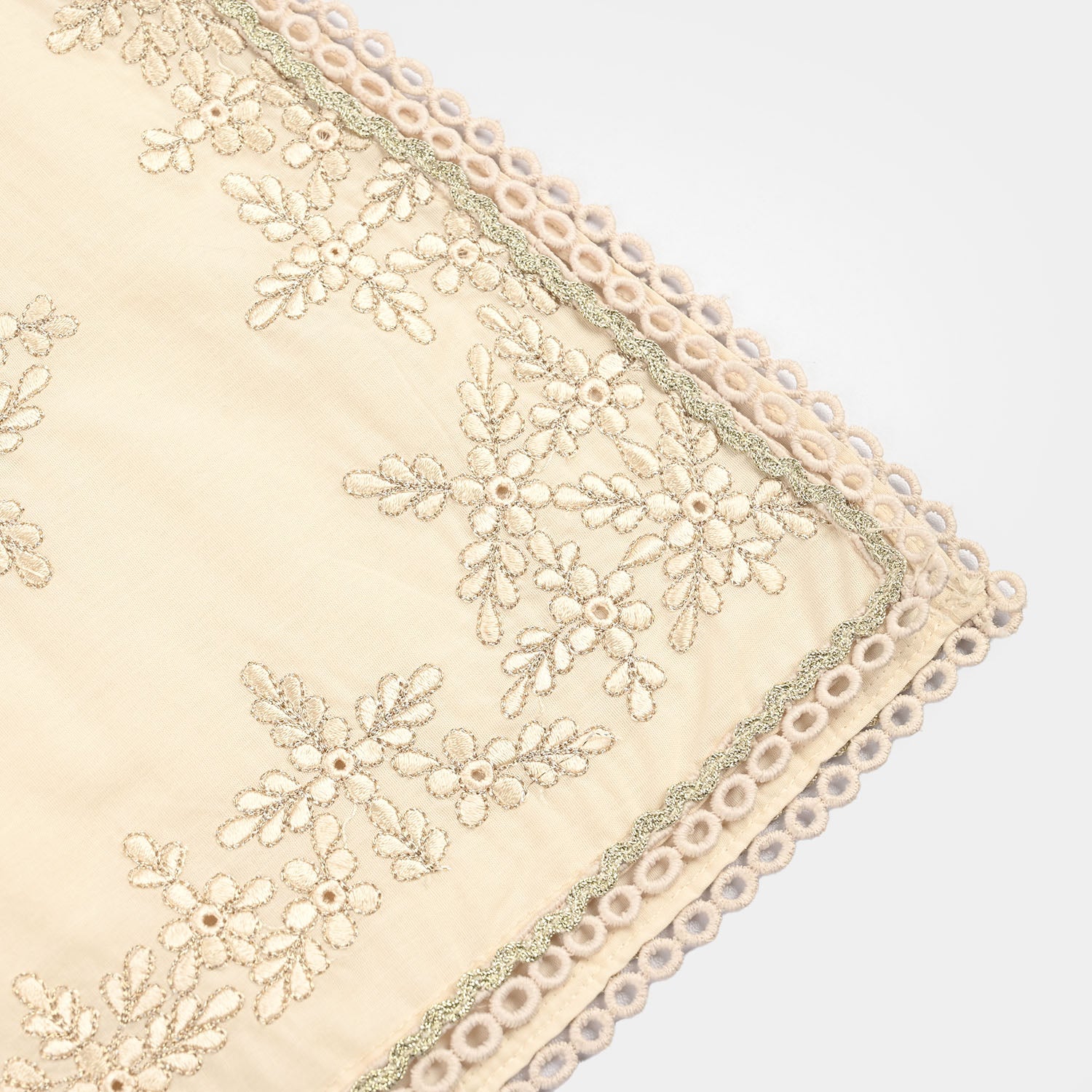 Teens Girls Cotton Embroidered 2Pcs Set (Rabab) - Off White - Image 5