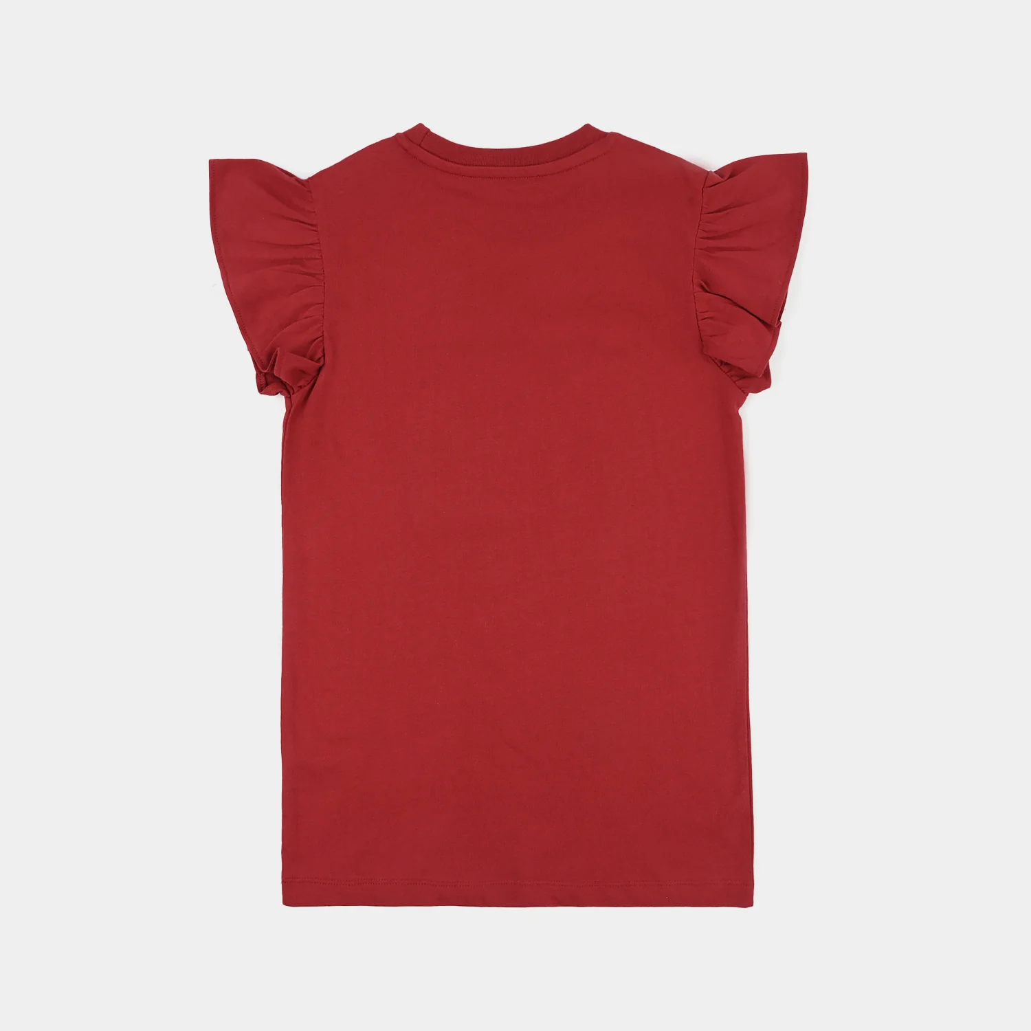 Teens Girls Cotton Jersey T-Shirt Believe in yourself-RED - Image 5