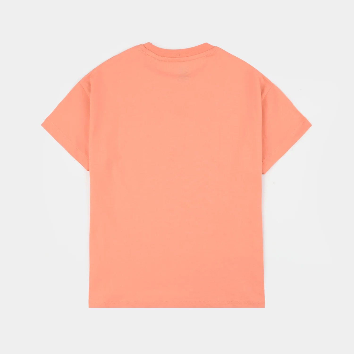Teens Girls Cotton Jersey T-Shirt H/S Hearts-ORANGE - Image 4