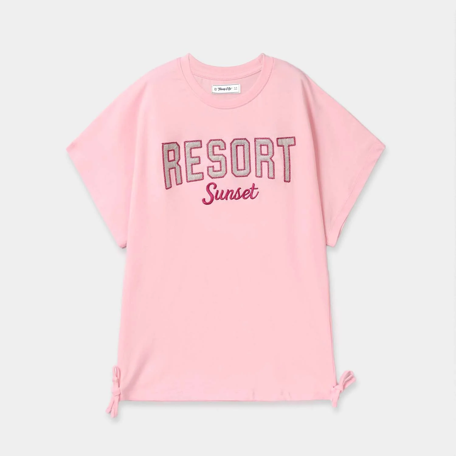 Teens Girls Cotton Jersey T-Shirt - Baby Pink