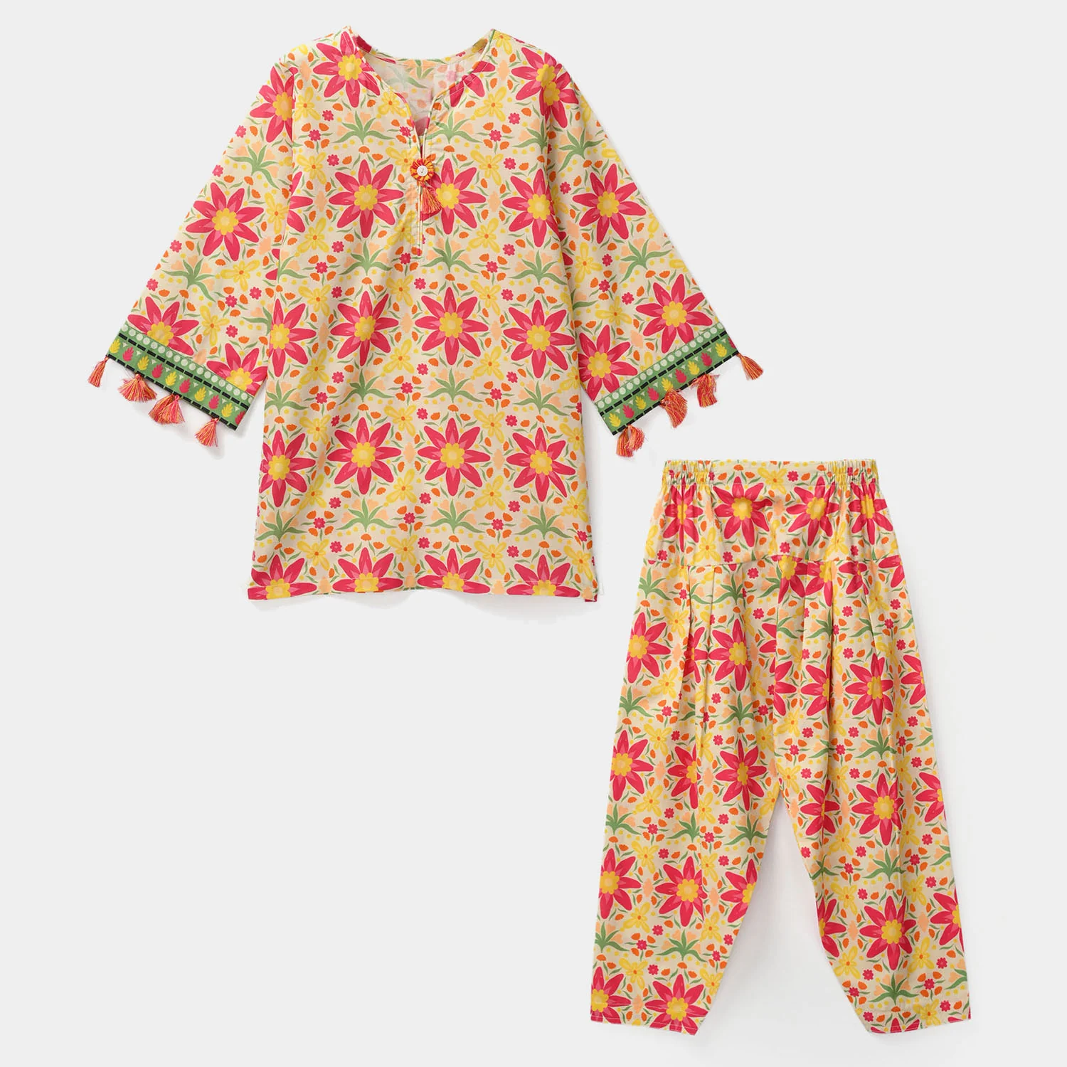 Teens Girls Cotton Printed 2PC - Multi