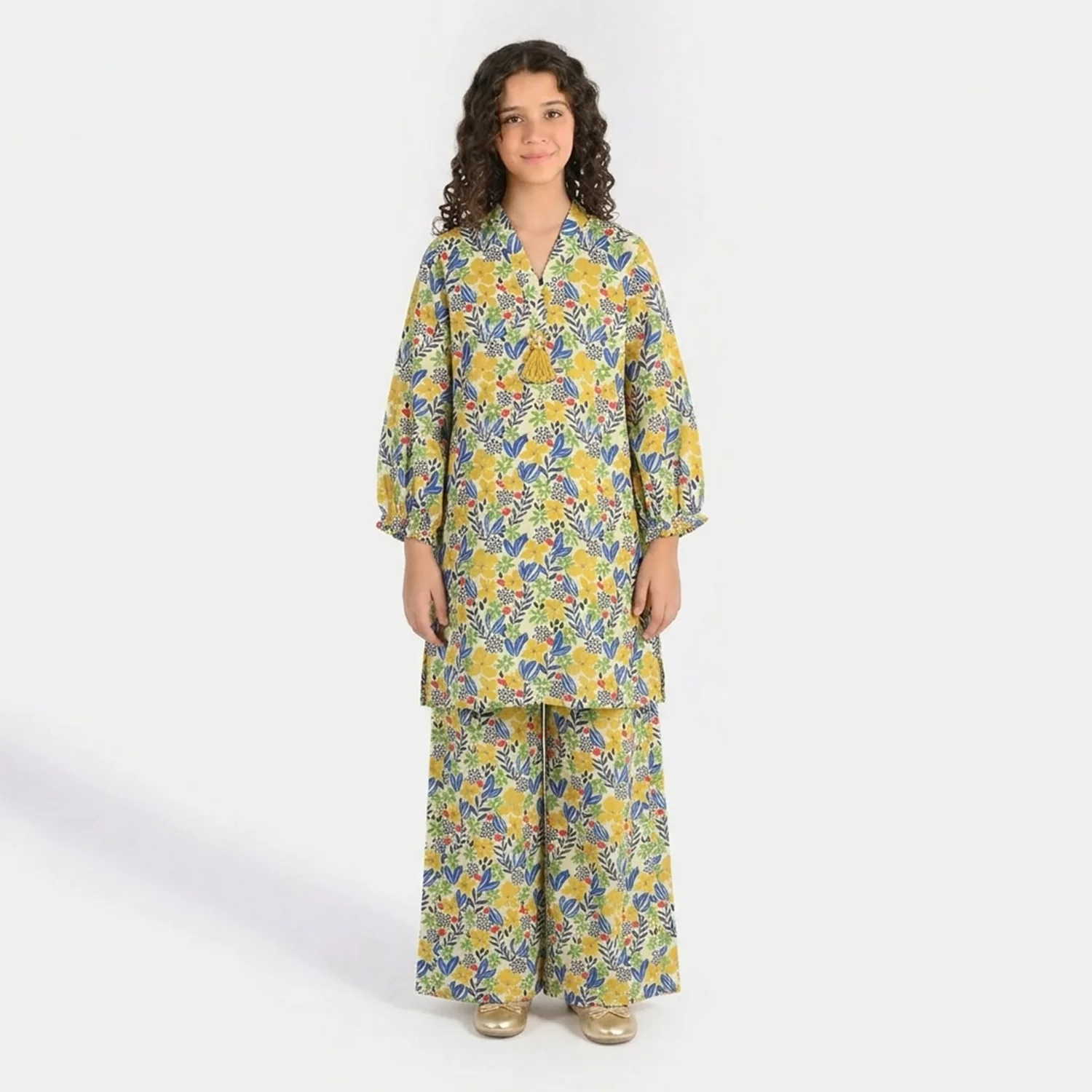 Teens Girls Cotton Printed 2Pcs - Multi