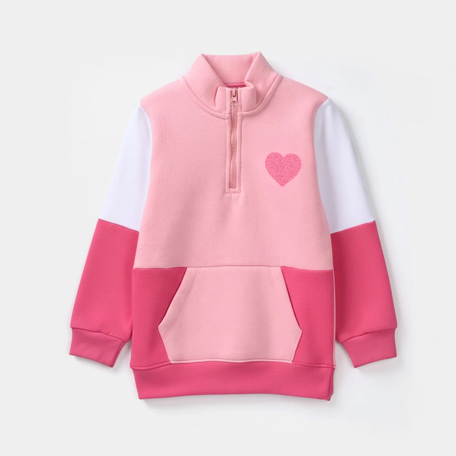 Teens Girls Fleece 2 Piece Set (Heart) - Pink - Image 2