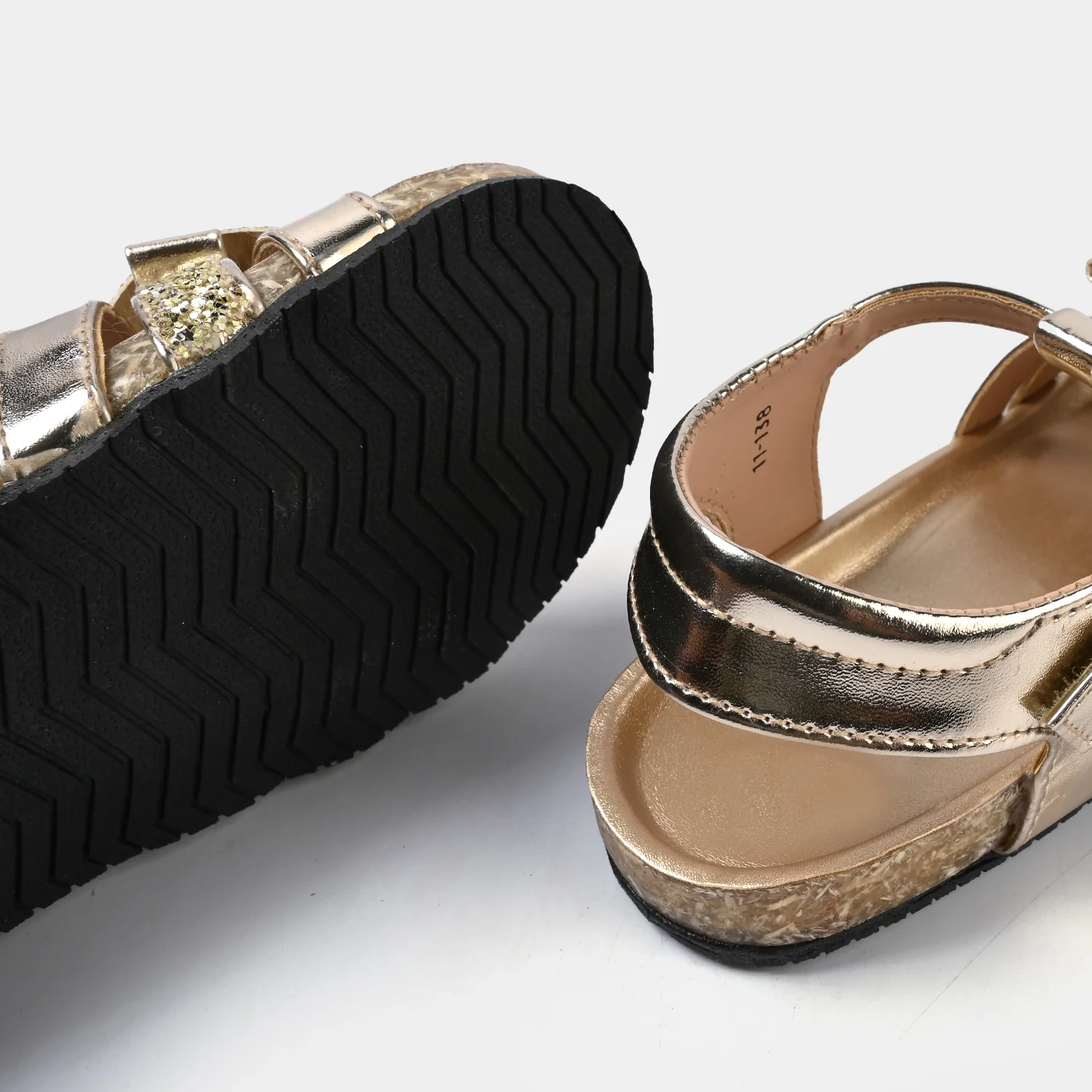 Teens Girls Sandal 11-138-GOLDEN - Image 3