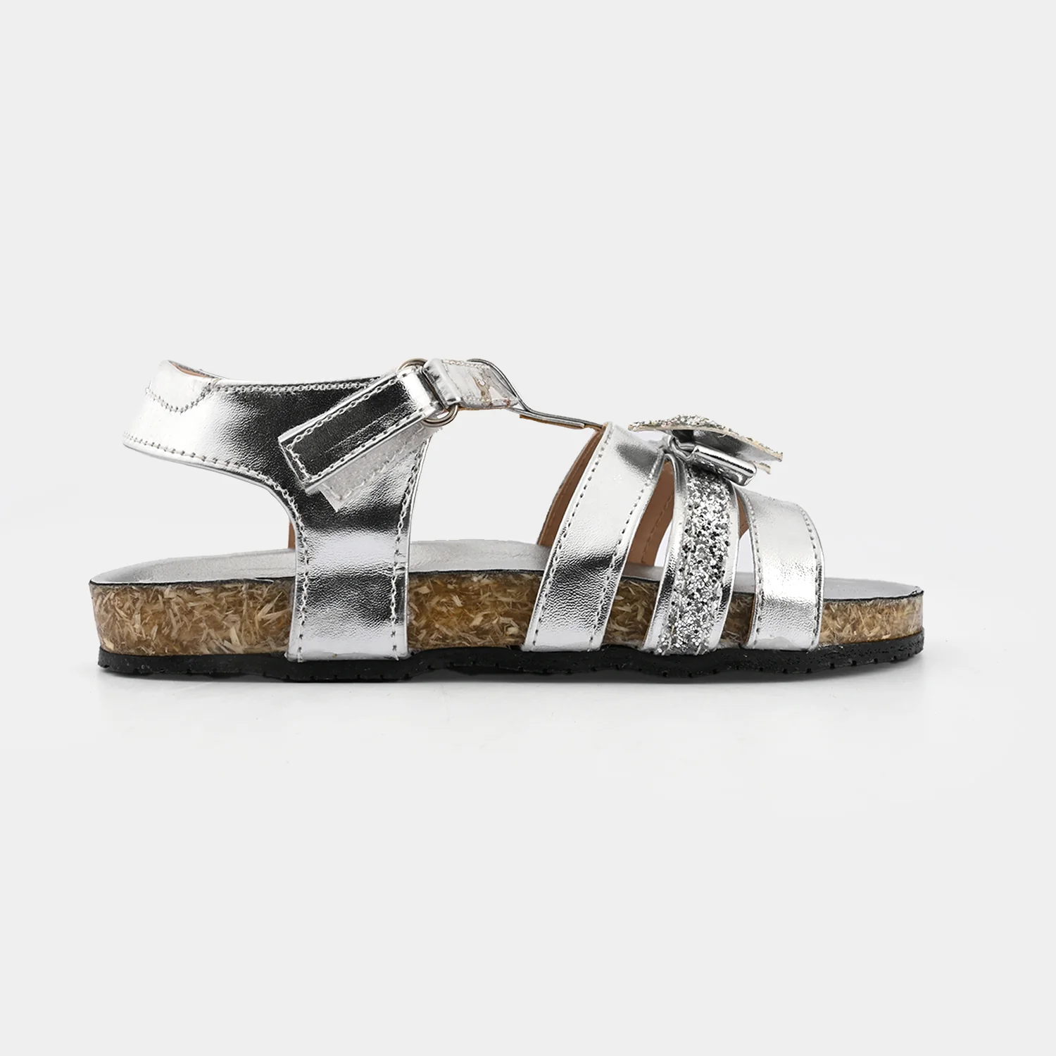 Girls Sandal 11-138-SILVER - Image 4