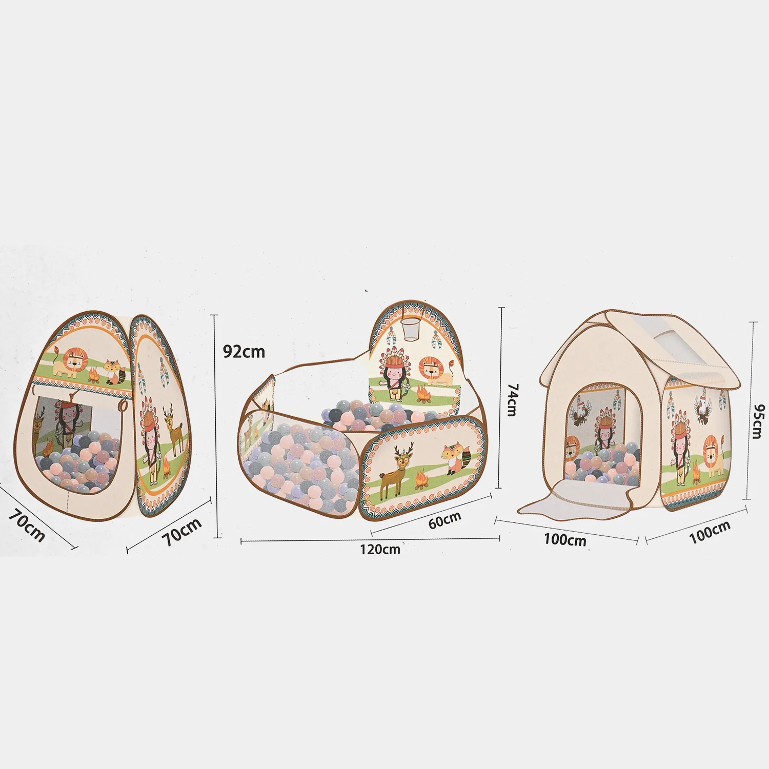Kids Pop-Up Play Tent with 100 Play Balls - Image 2