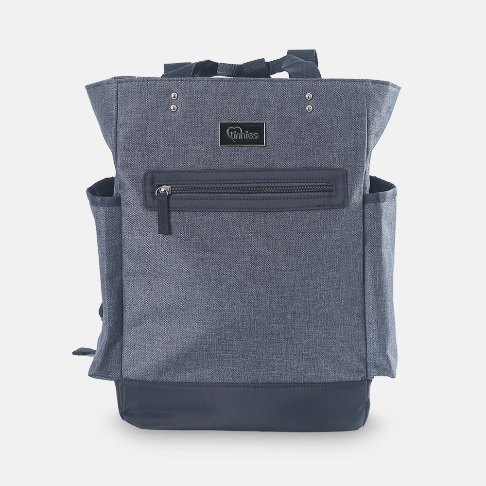Tinnies Baby Diaper Bag Pack Minimal Textured Blue (T5006-A) - Image 2