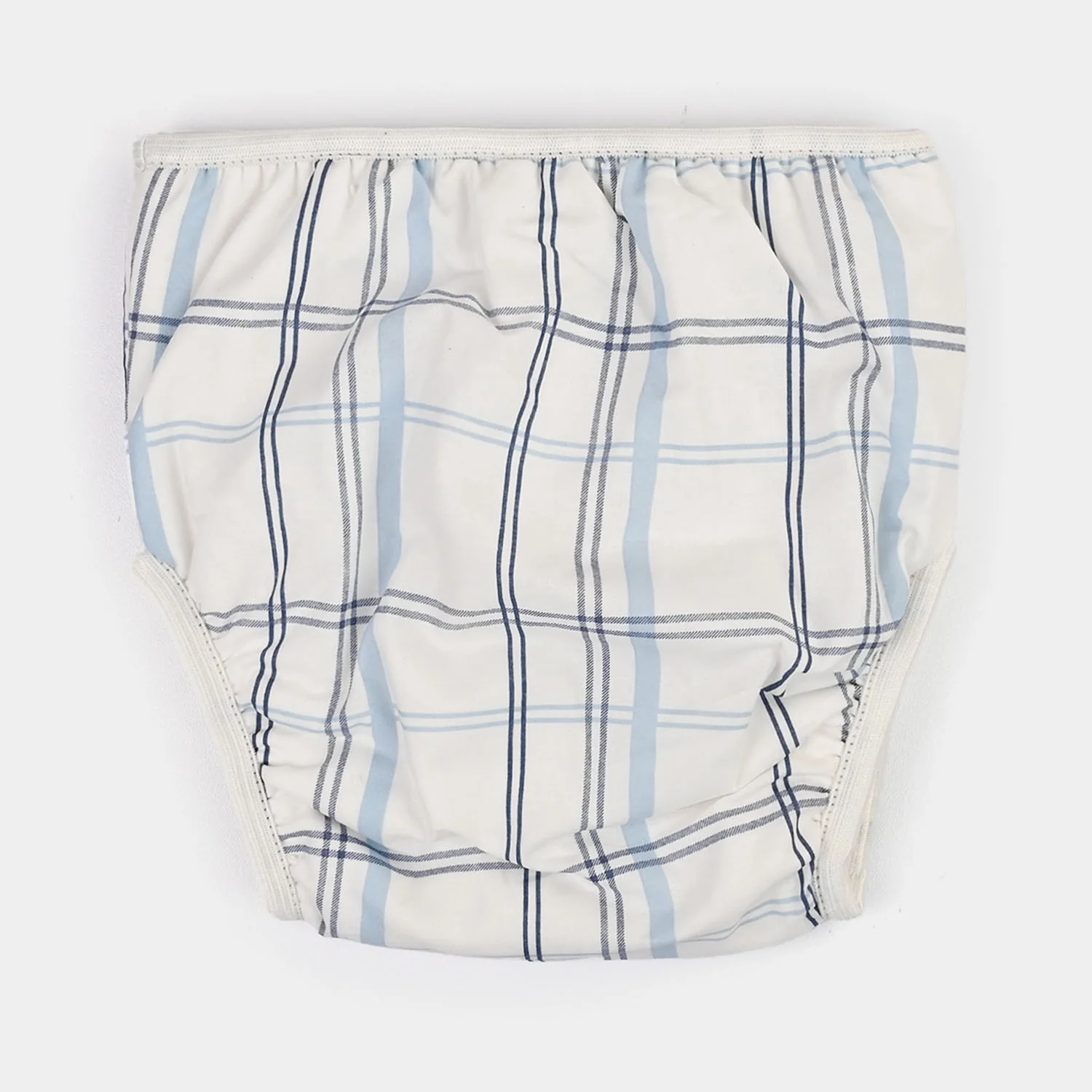 Towel Cotton Panty 6-12M White Base Blue Lining