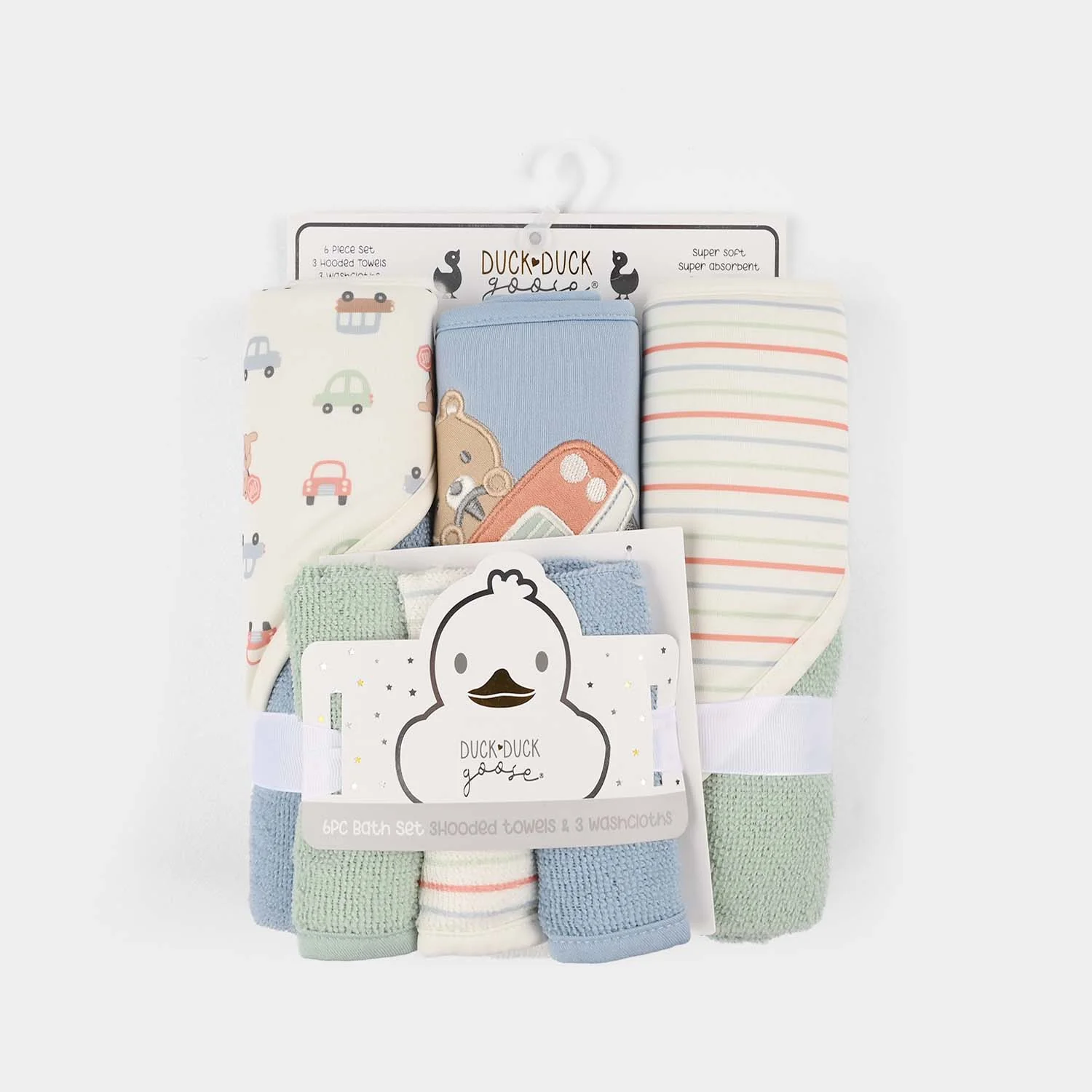 Hooded Towel & Wash Cloth Set | 6Pcs Set - Image 3
