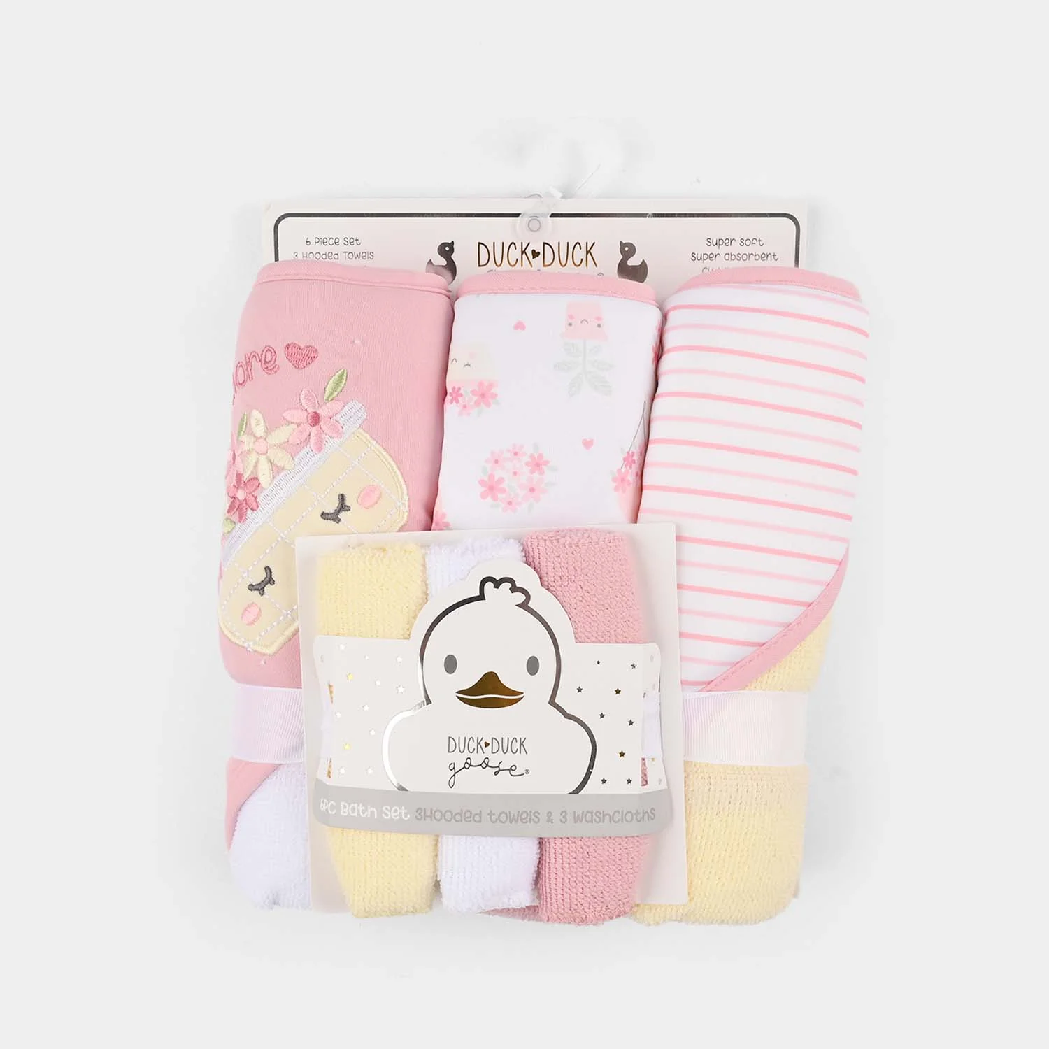 Hooded Towel & Wash Cloth Set | 6Pcs Set - Image 3