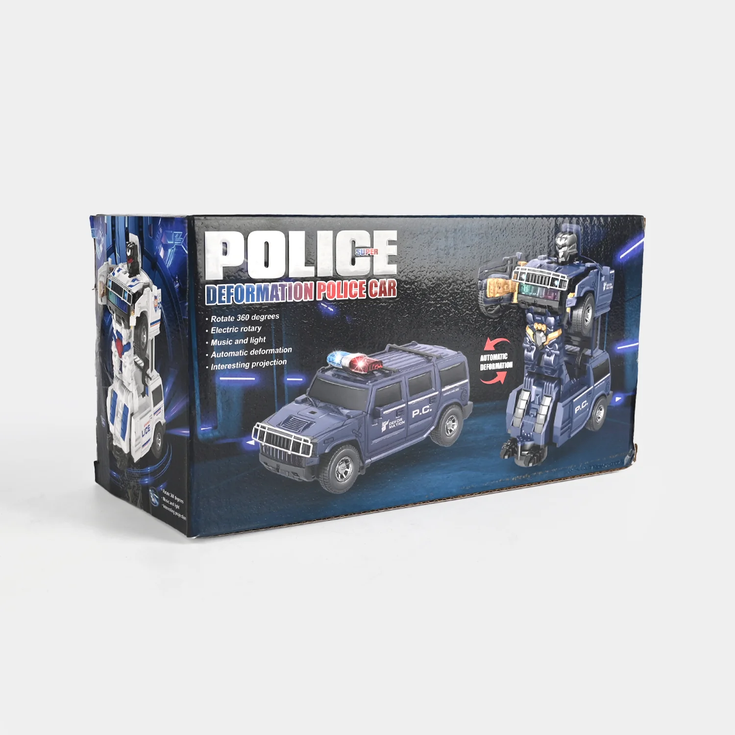 Electric Deformation Police Car Toy with Light & Music - Image 3