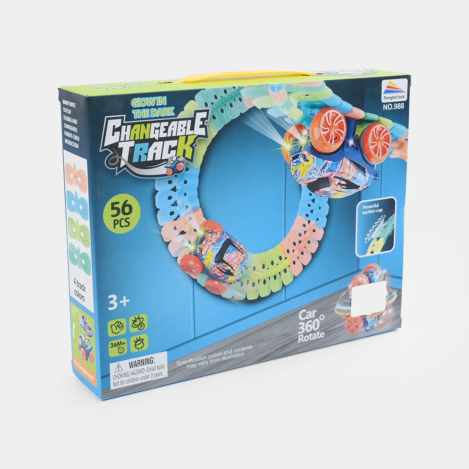 Glow in the Dark Changeable Track Playset | 56PCs - Image 3