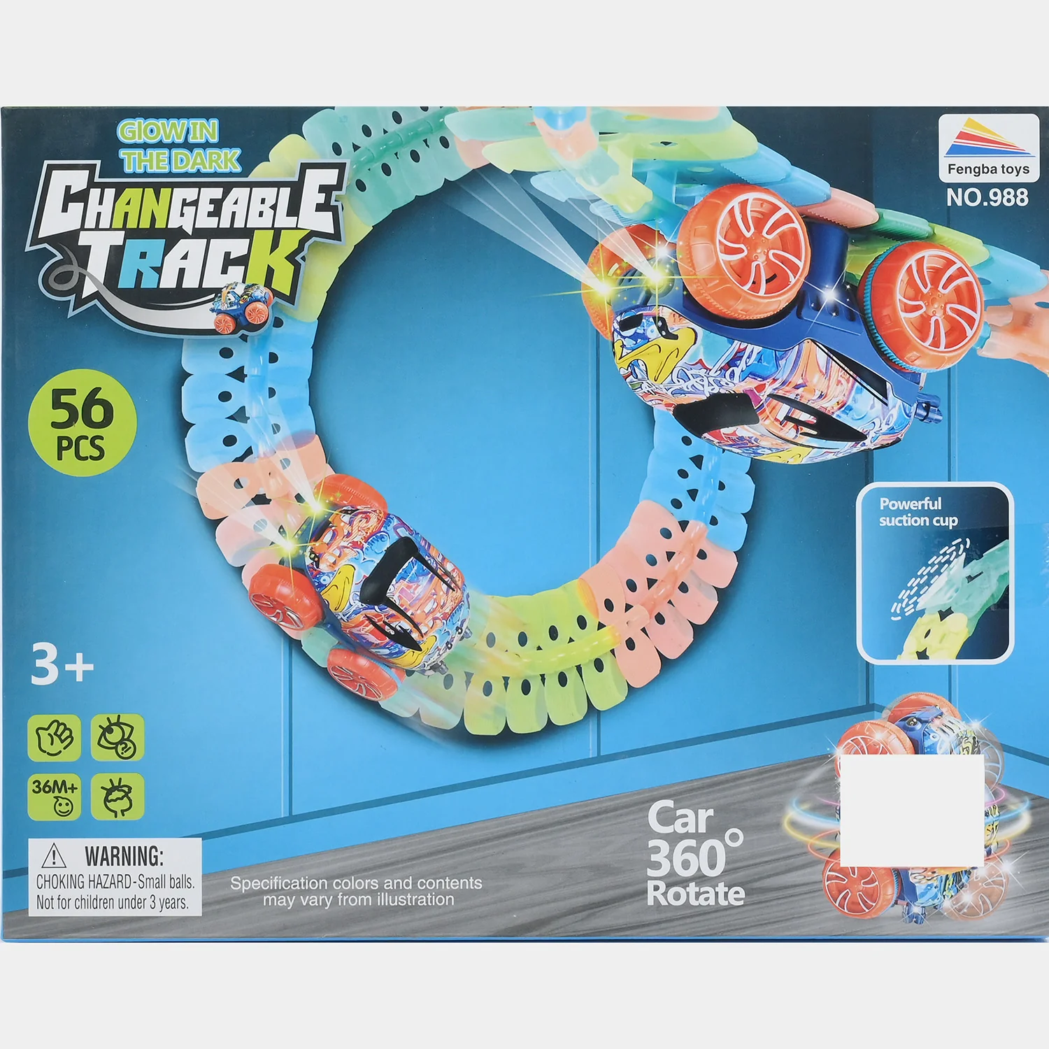 Glow in the Dark Changeable Track Playset | 56PCs - Image 7