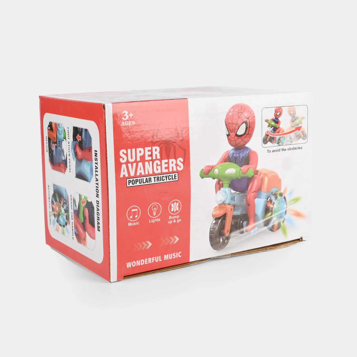 Electric Superhero Tricycle Toy with Light & Music - Image 3