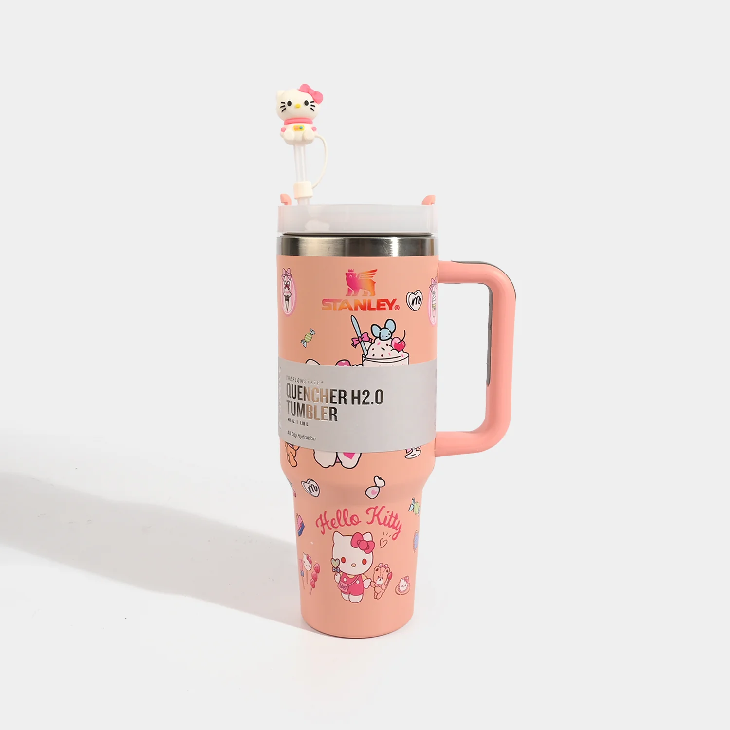 Insulated Travel Tumbler with Handle & Straw - Image 4