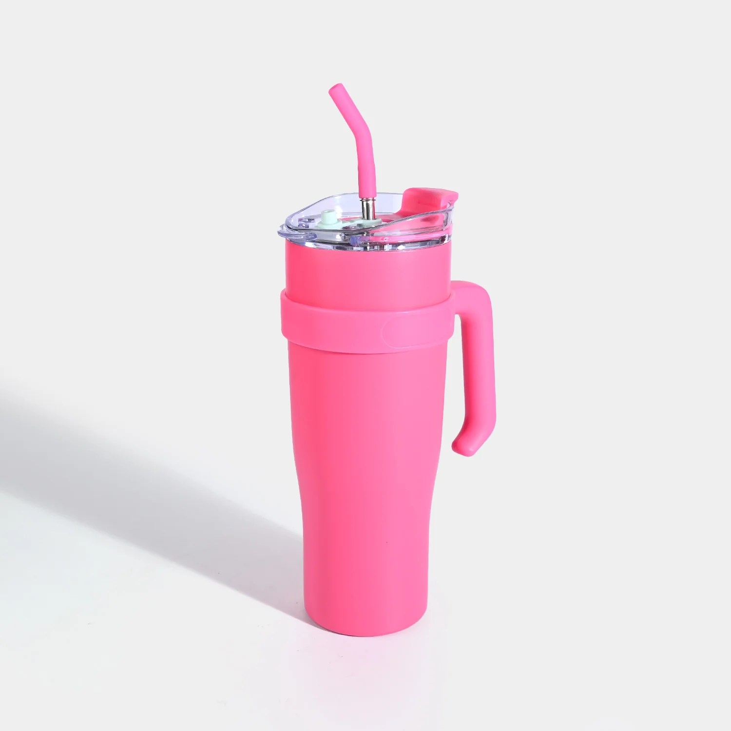Tumbler with Handle & Straw