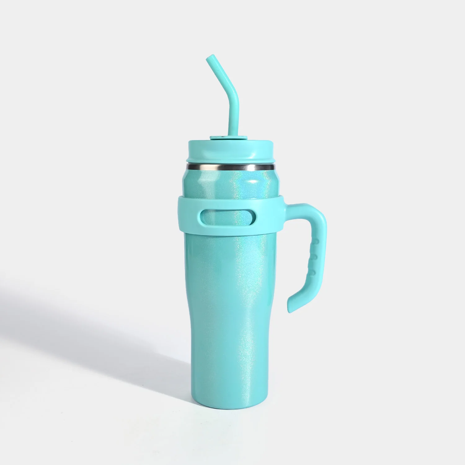 Tumbler with Handle & Straw - Image 3