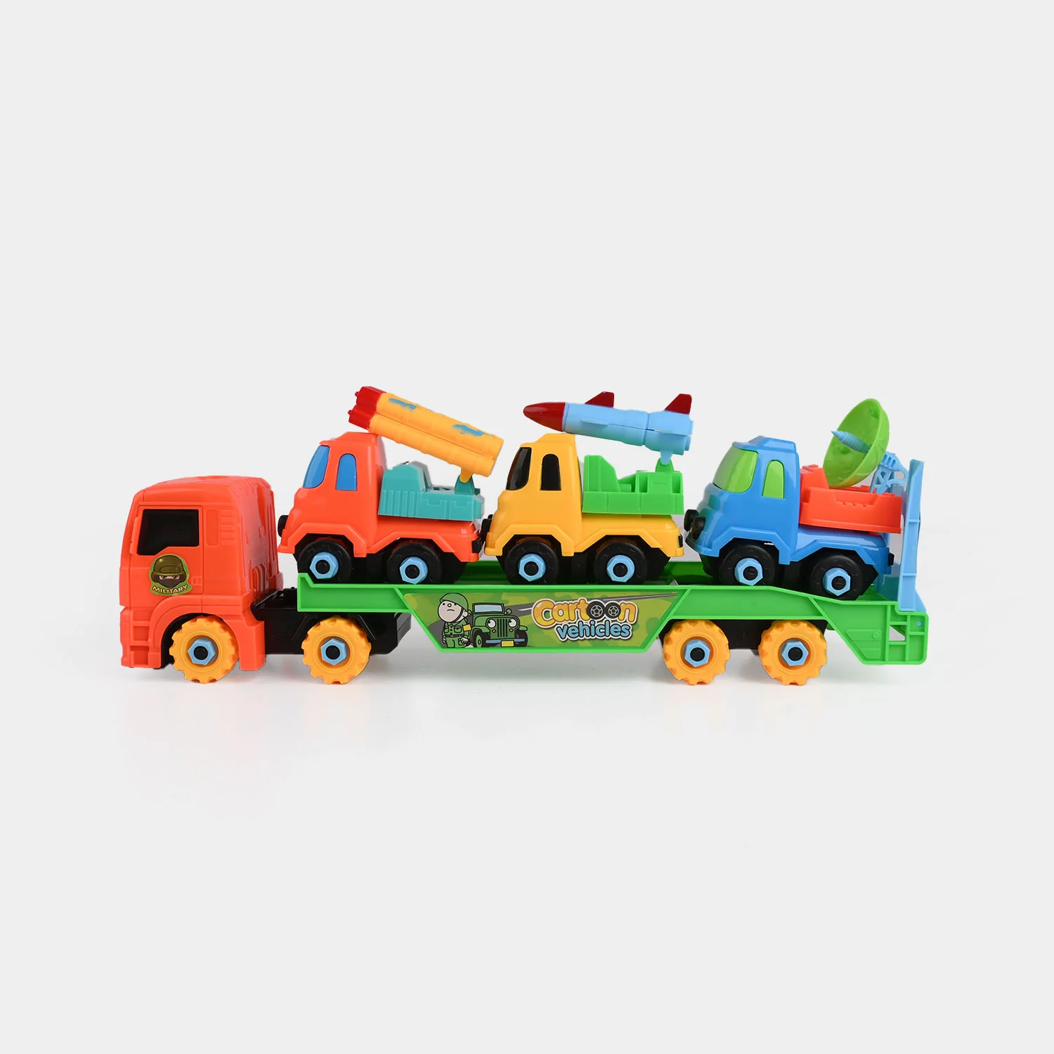 Carrier Truck & 3 Vehicles with Assembly Tools - Image 6