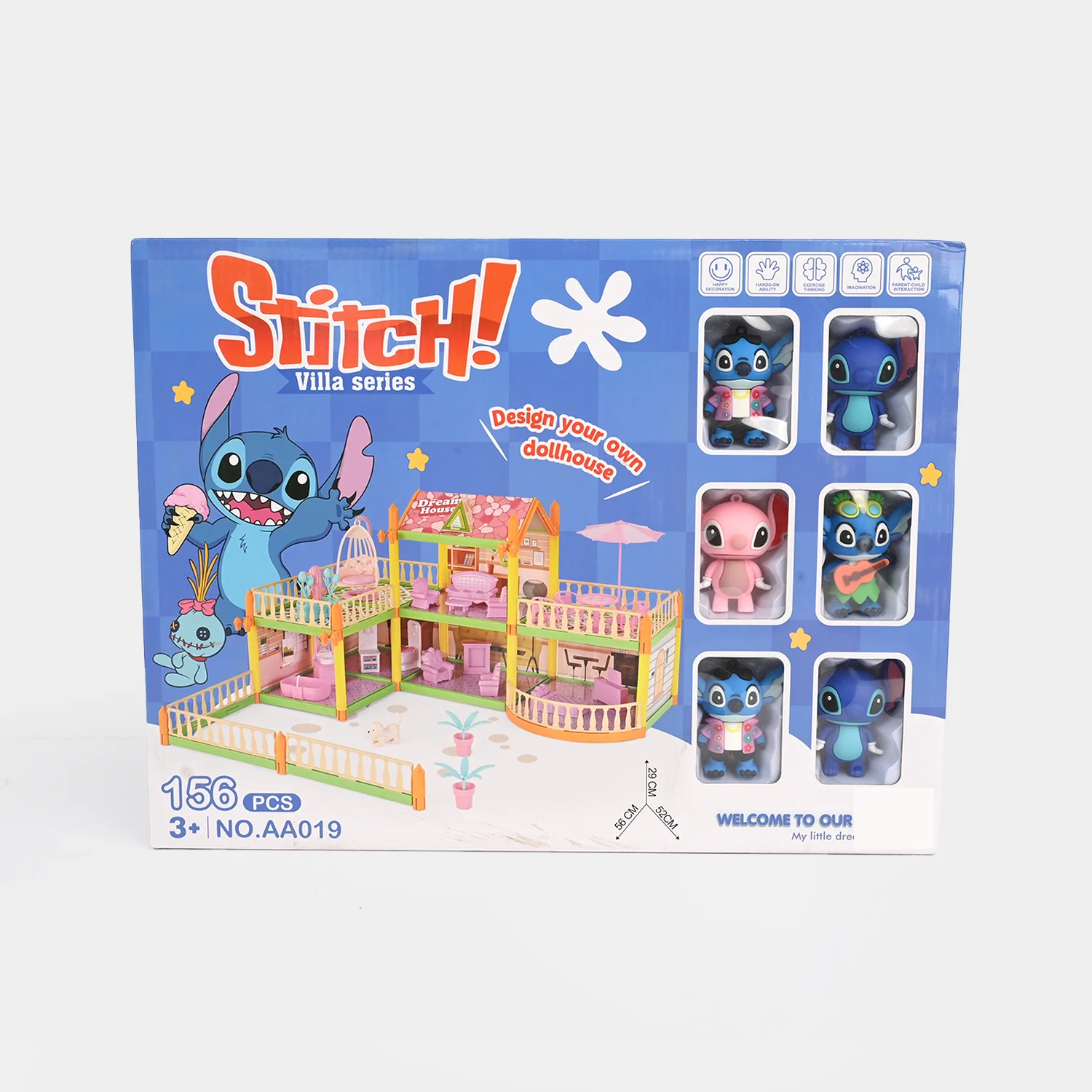 Kids Villa Dollhouse Play Set (156 Pieces) - Image 4