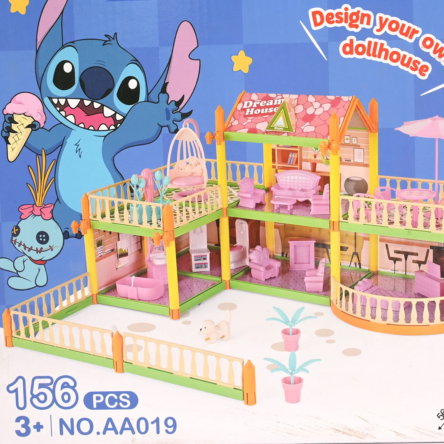 Kids Villa Dollhouse Play Set (156 Pieces) - Image 5