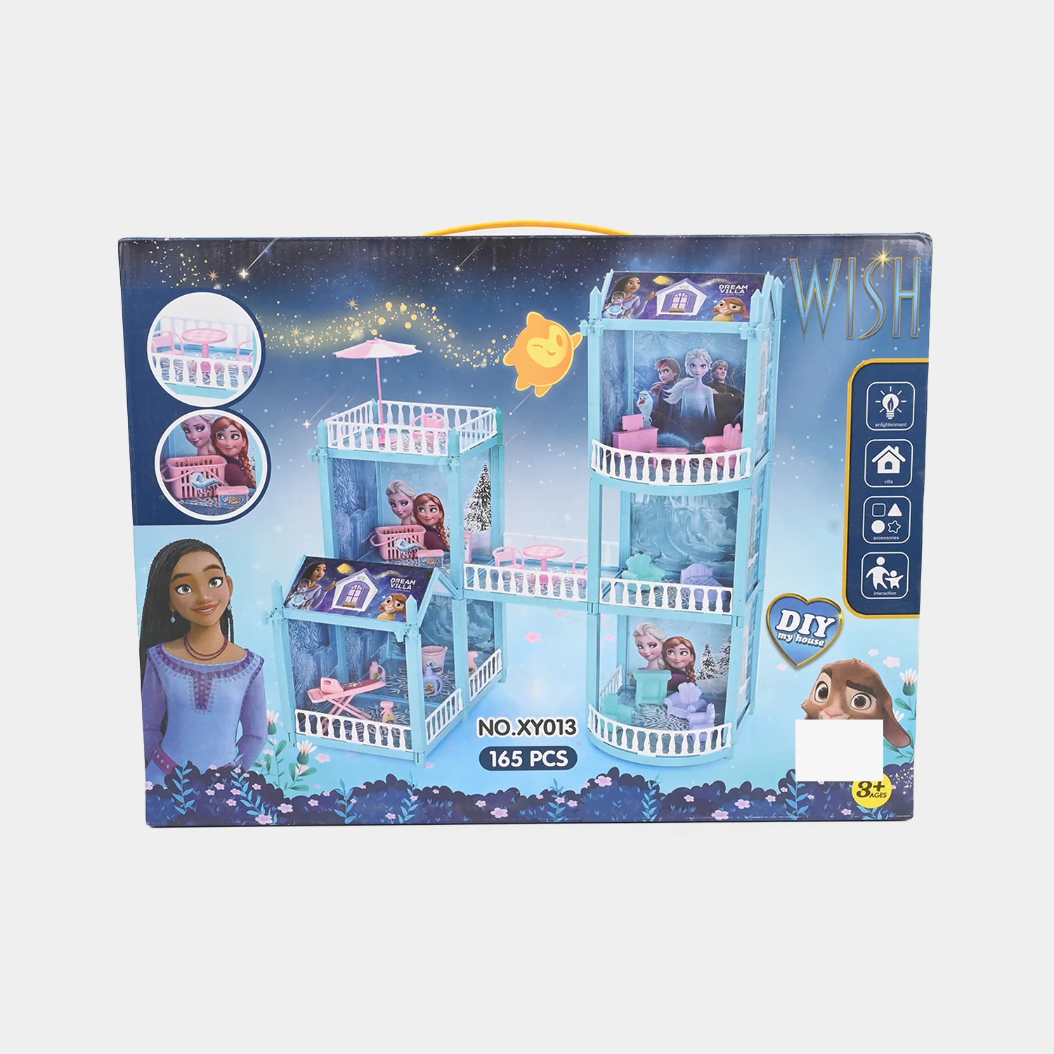 Kids DIY Castle Dollhouse Play Set (165 Pieces) - Image 3