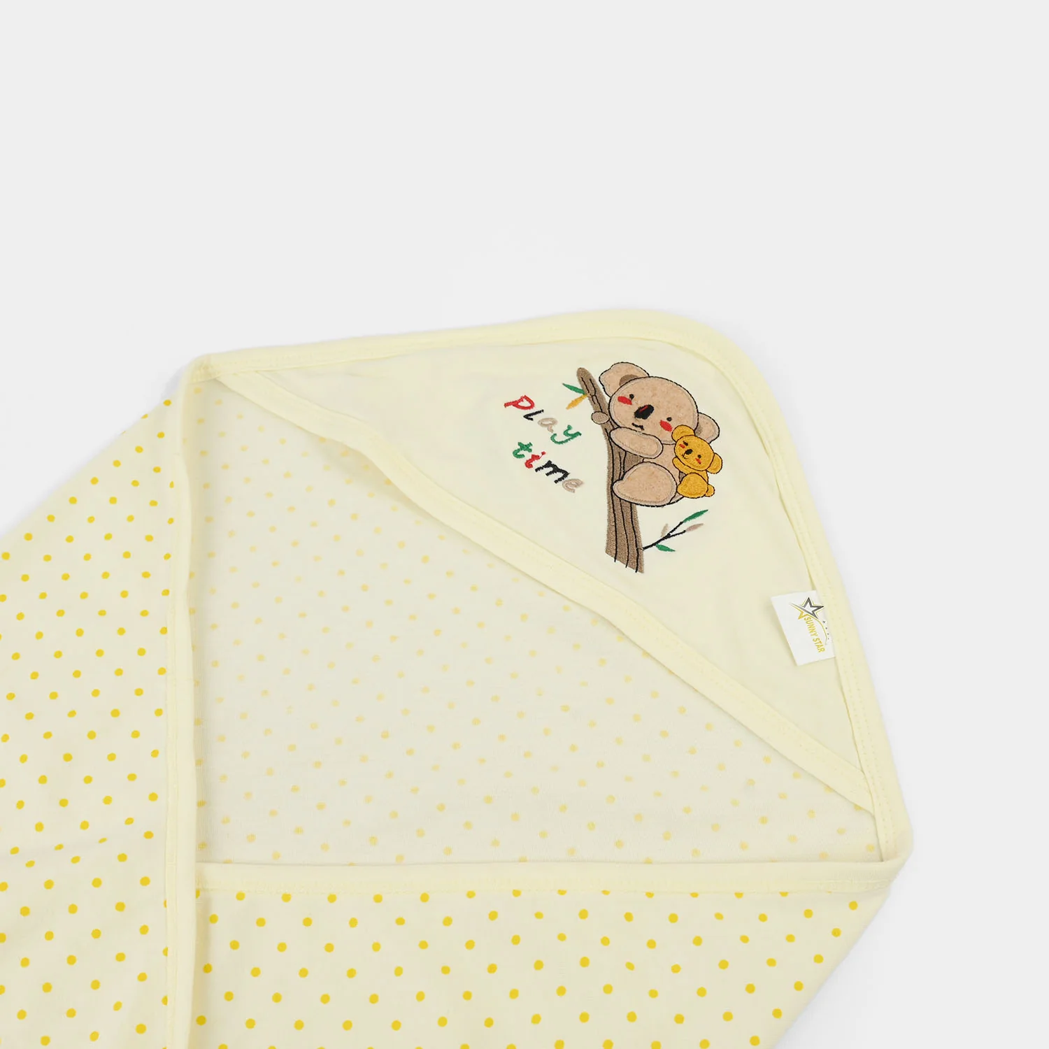 Baby Hooded Wrapping Sheet + 6Pcs Washcloths - Image 2