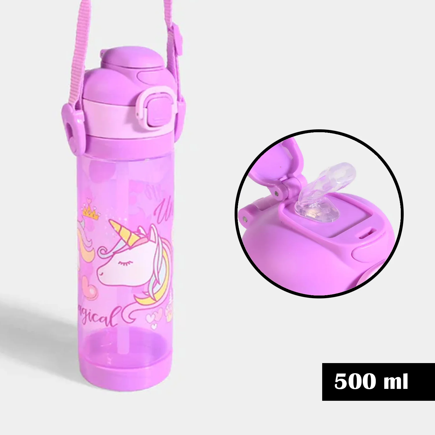Kids Straw Water Bottle | 500ml