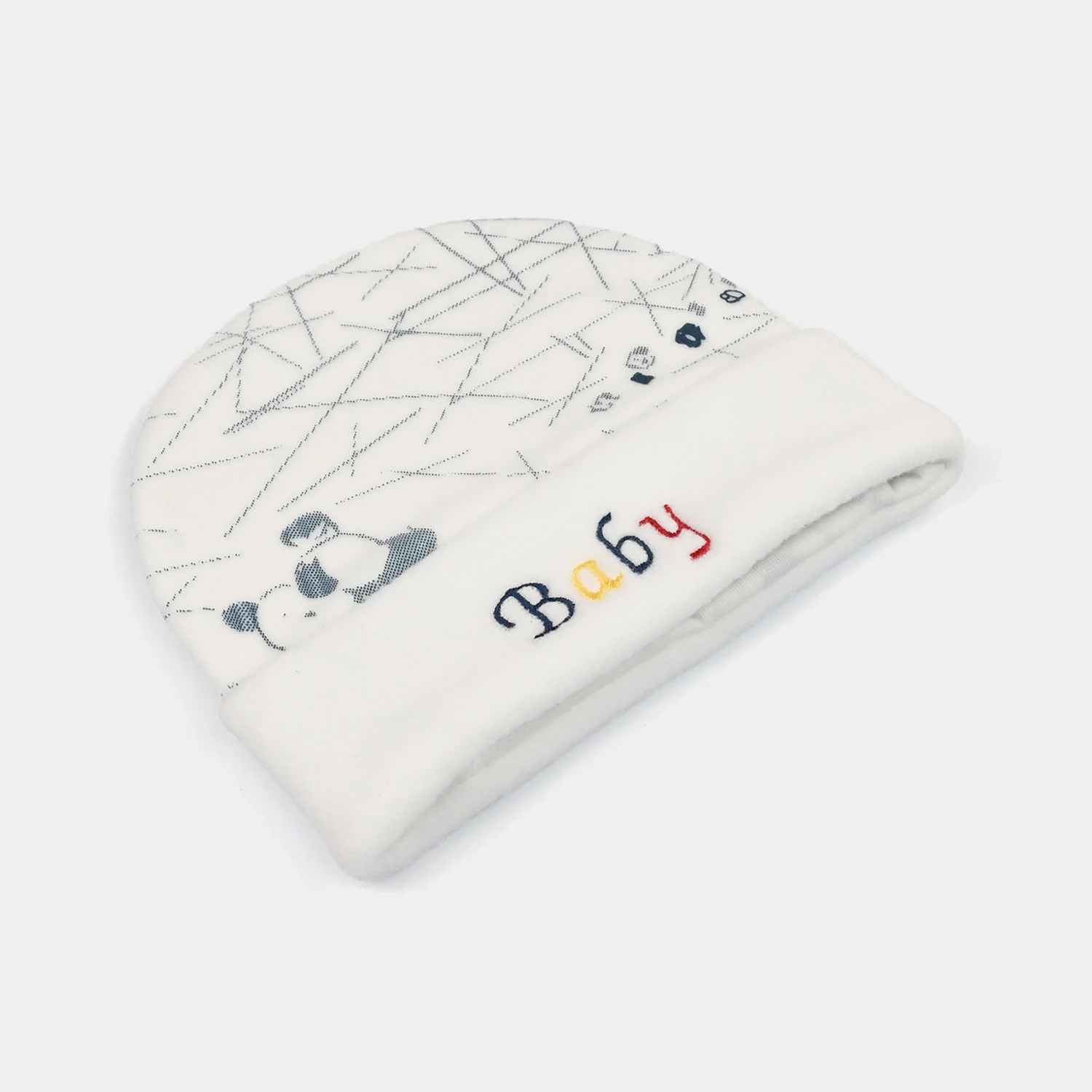 Baby Cap/Hat Velvet Printed - Image 2