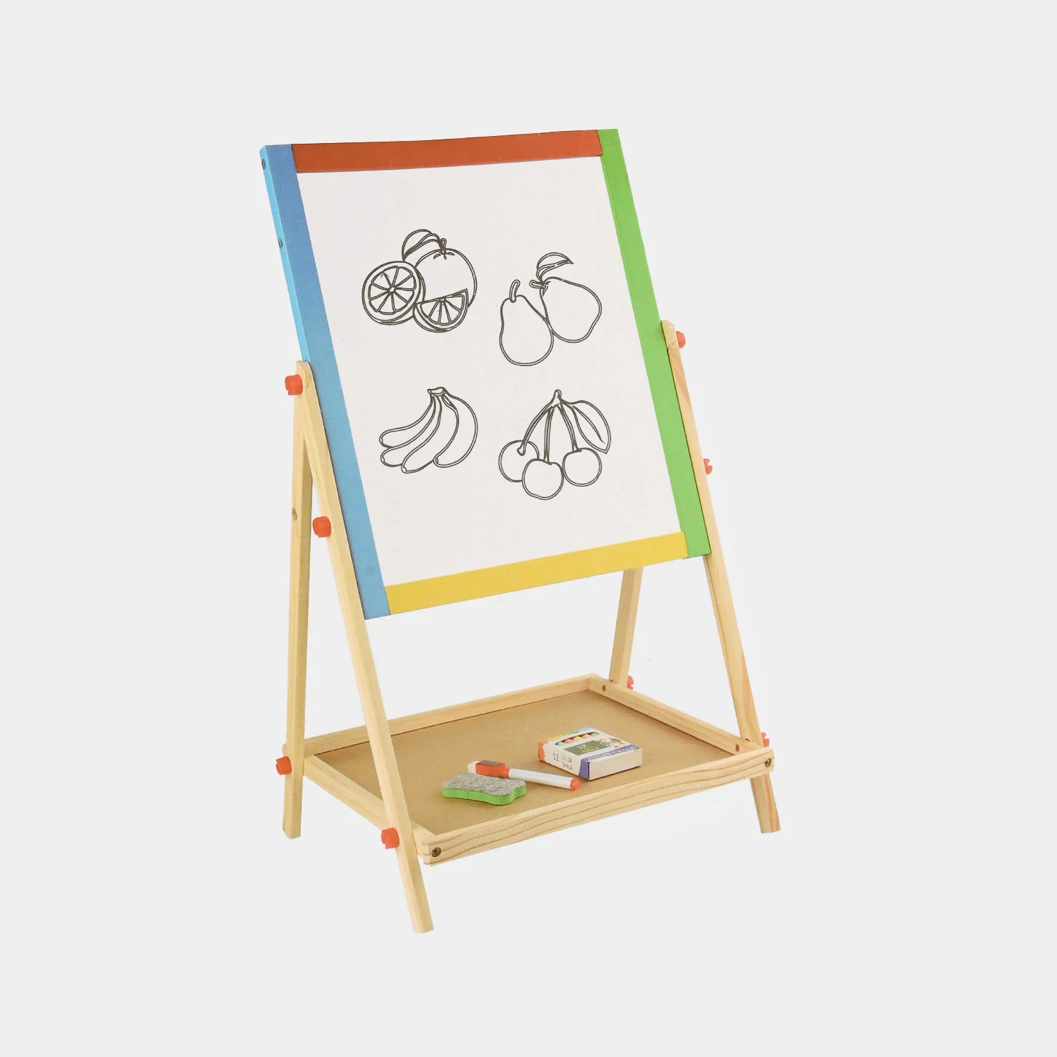 2 in 1 Wooden Black Board/White Board Easel Set
