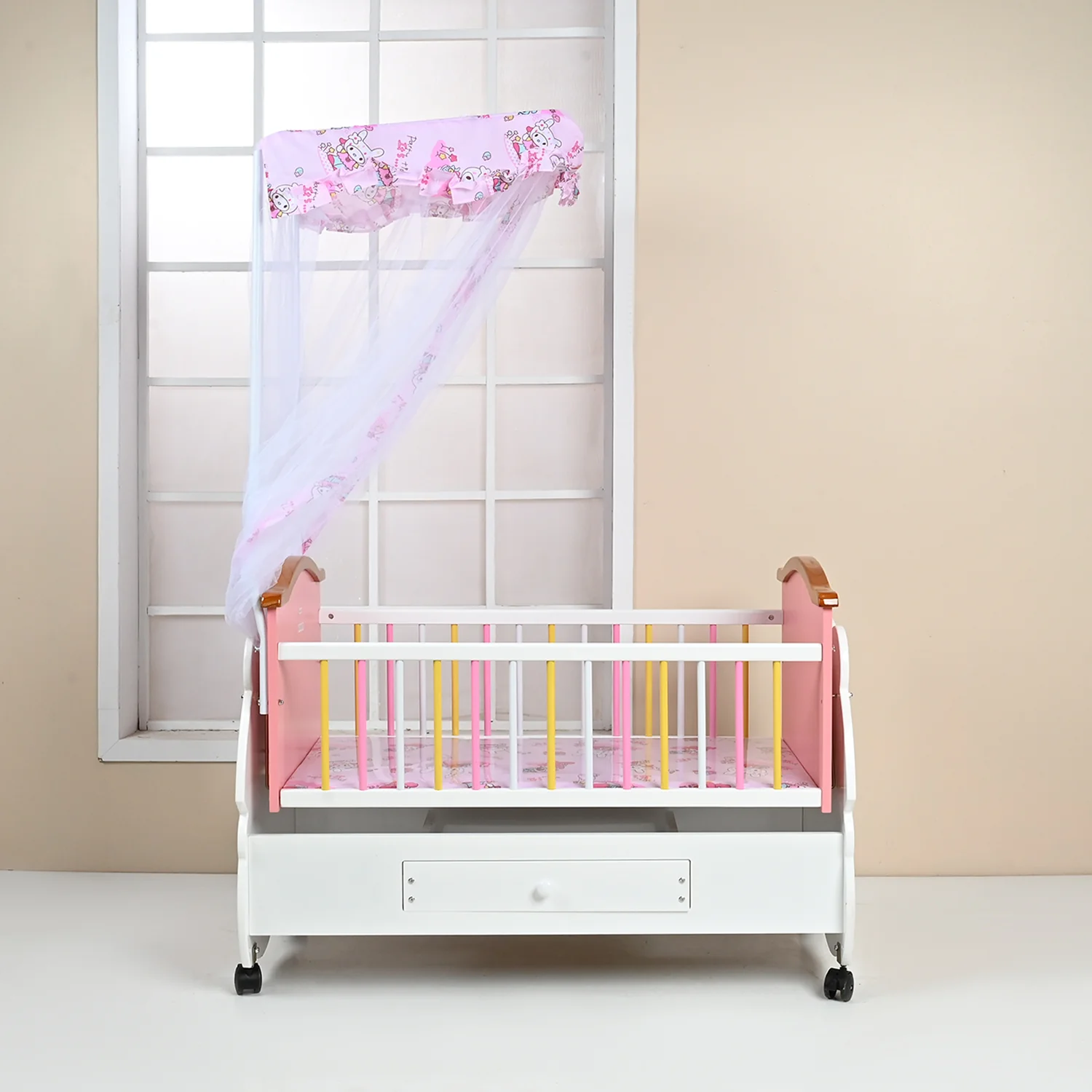 Baby Wooden Swing Cradle | AK003-2 - Image 2