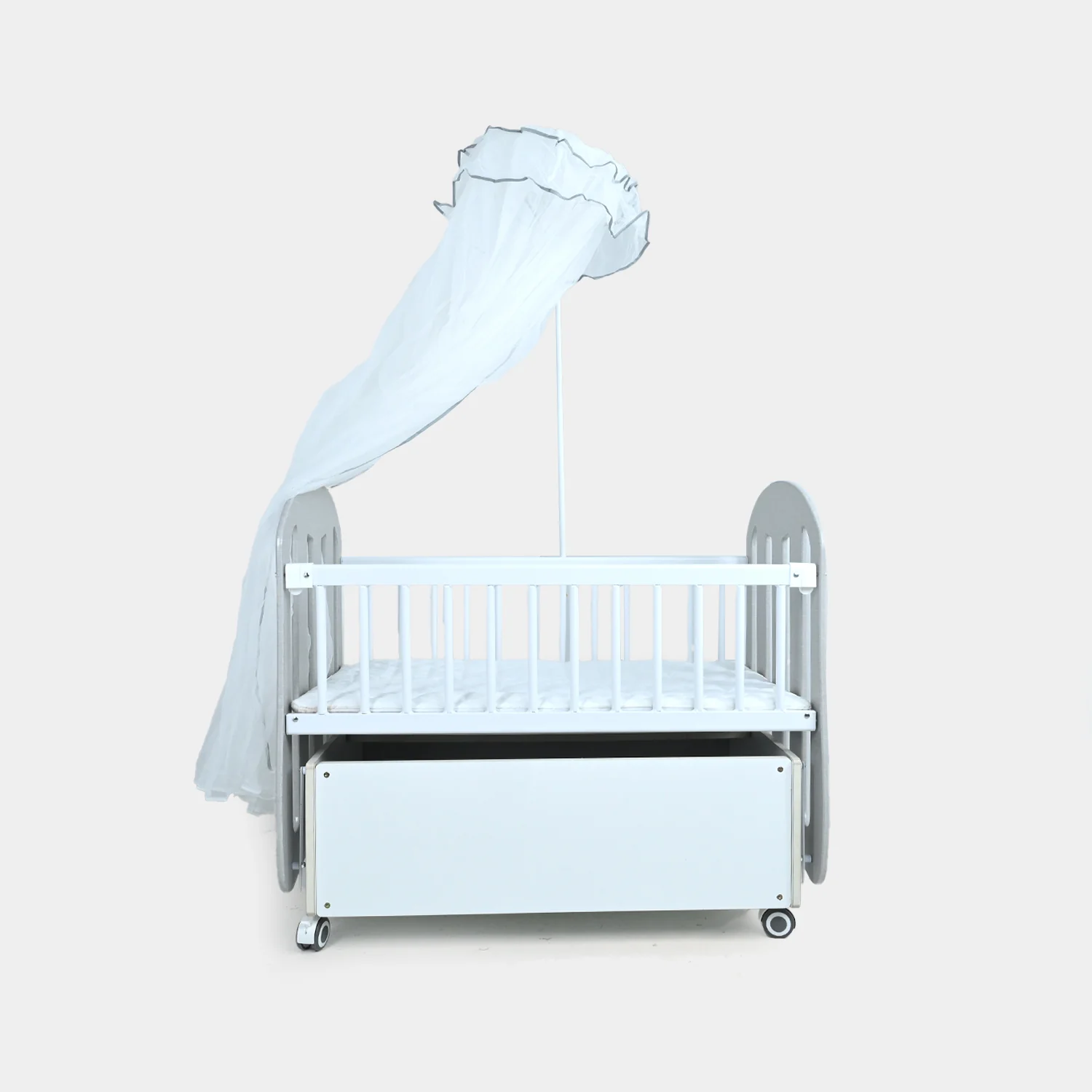 Baby Wooden Swing Cradle | P270 Grey - Image 4