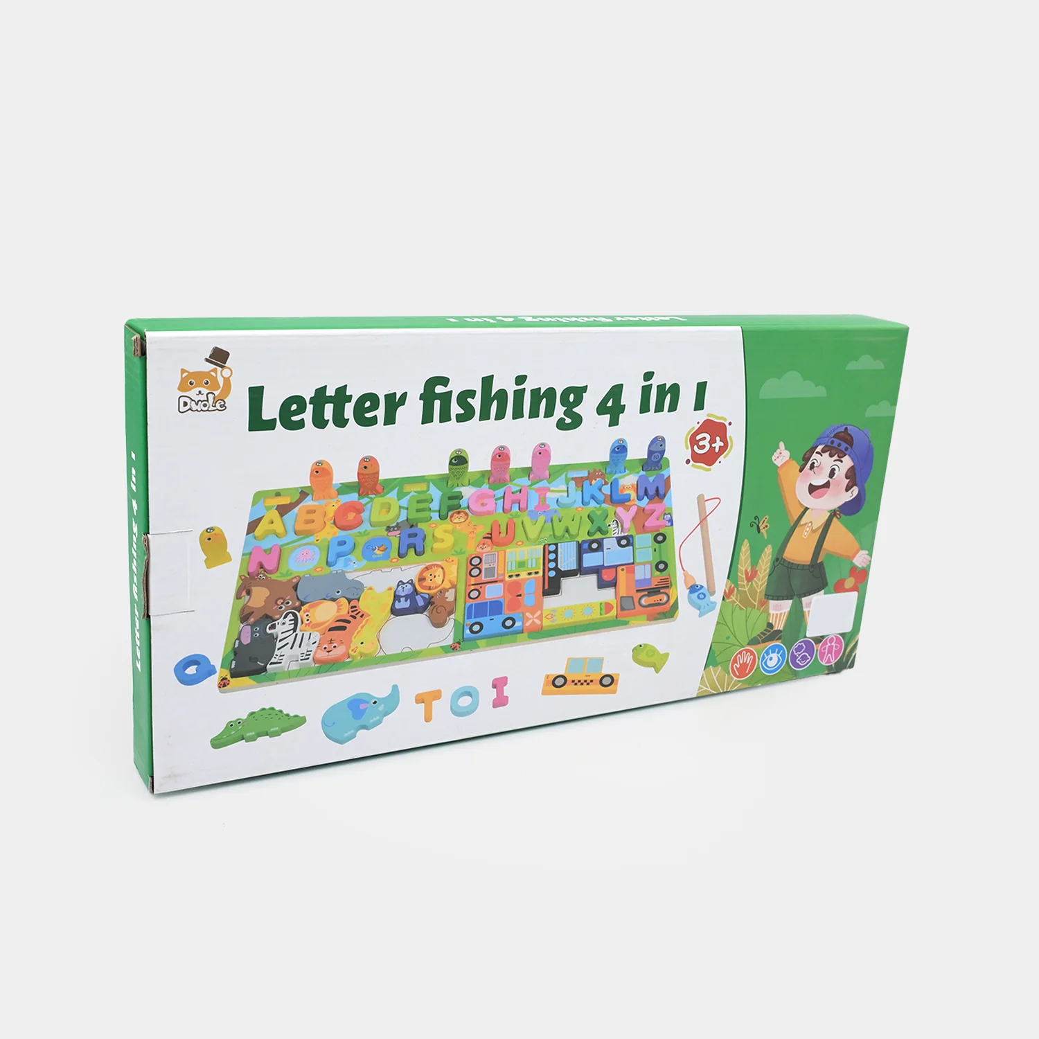 Wooden Fishing 4in1 Letter Board Game - Image 2