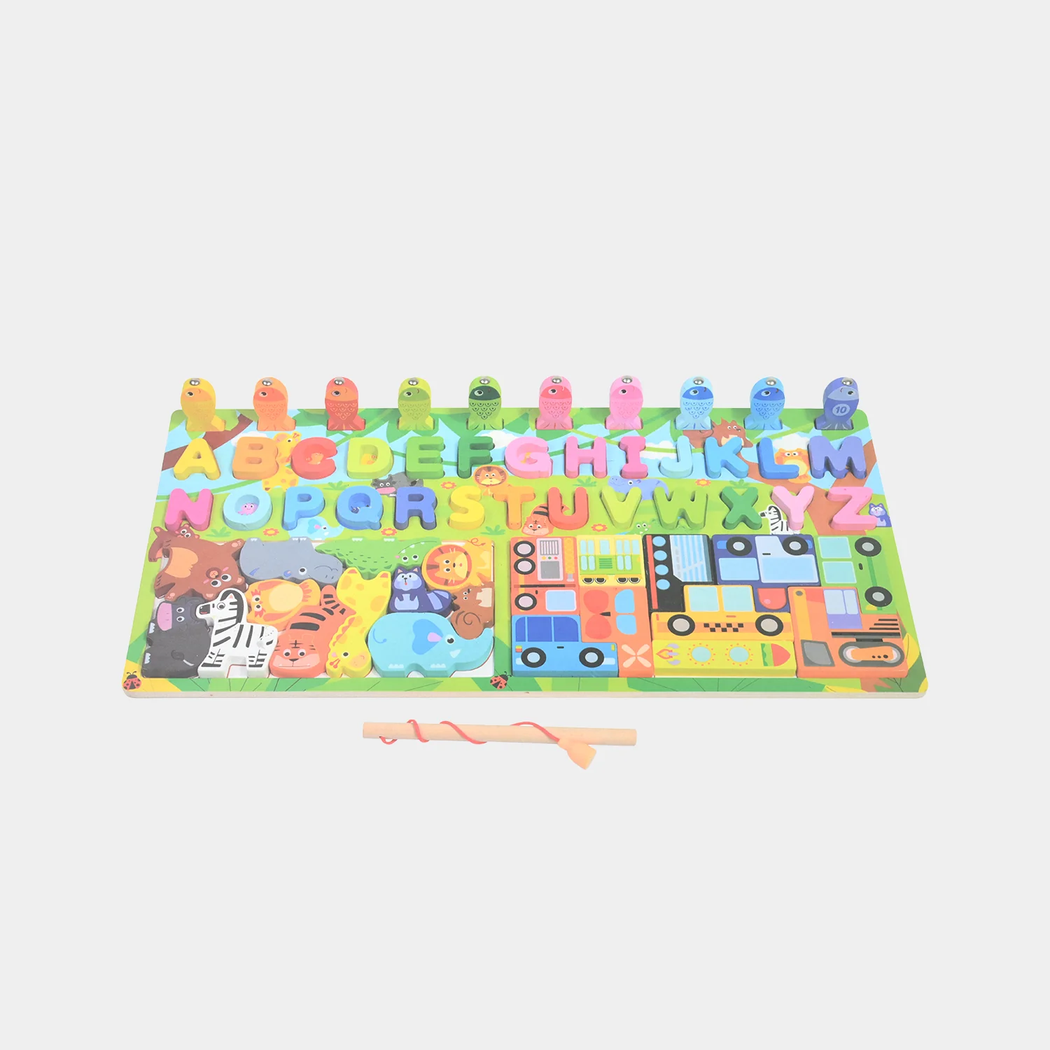 Wooden Fishing 4in1 Letter Board Game - Image 3