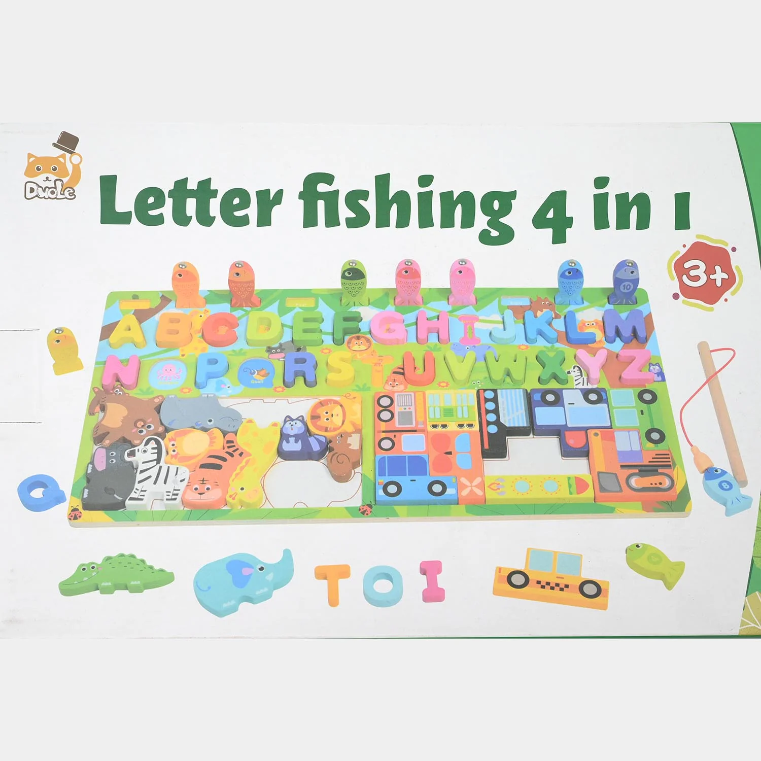 Wooden Fishing 4in1 Letter Board Game - Image 4