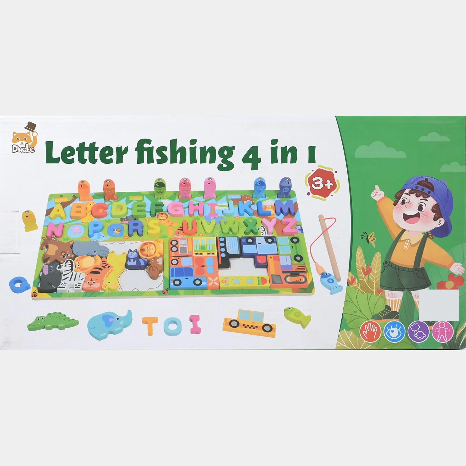 Wooden Fishing 4in1 Letter Board Game - Image 5
