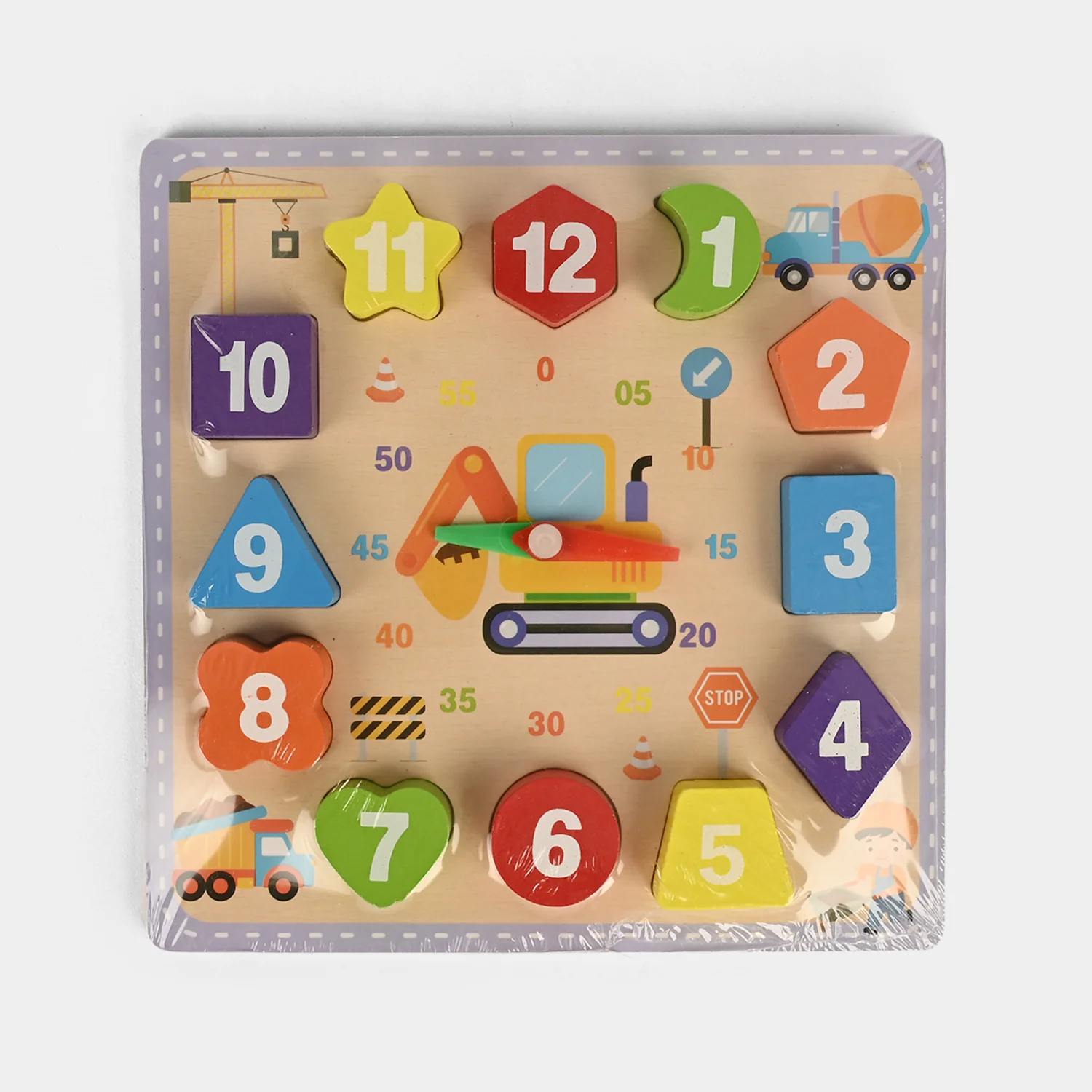 Wooden Clock Puzzle for Kids