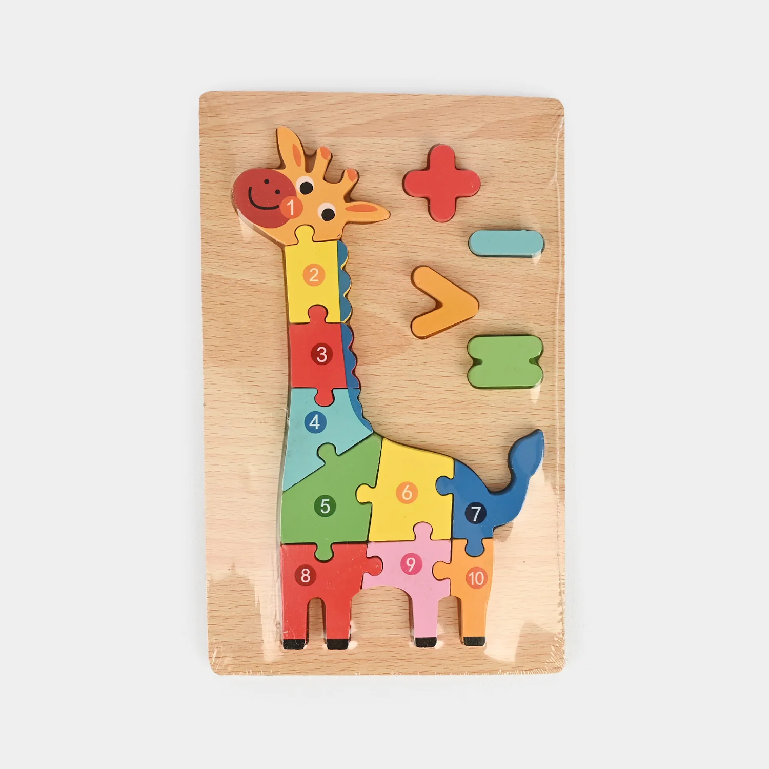 Kids Wooden Giraffe Number Puzzle