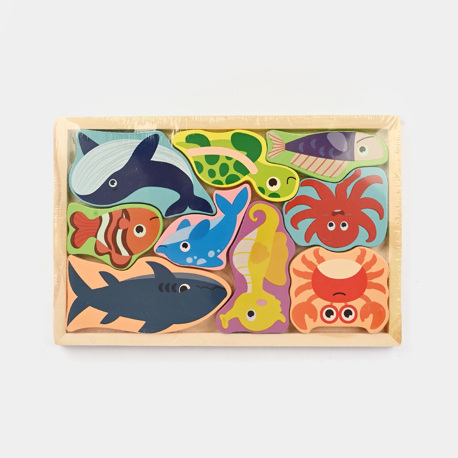 Kids Wooden Sea Animals Puzzle Board