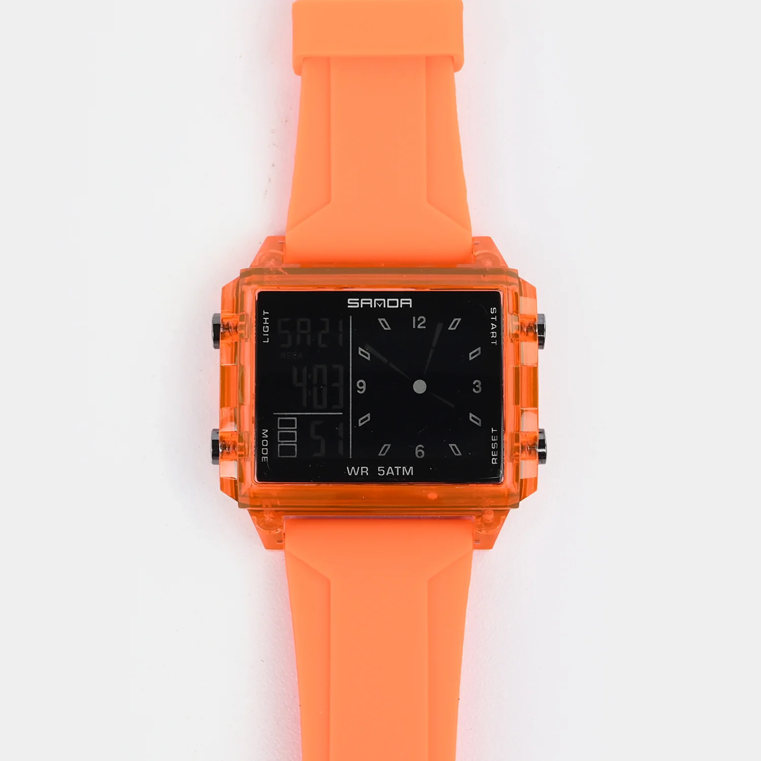 Square Dual-Display Wrist Watch - Image 2