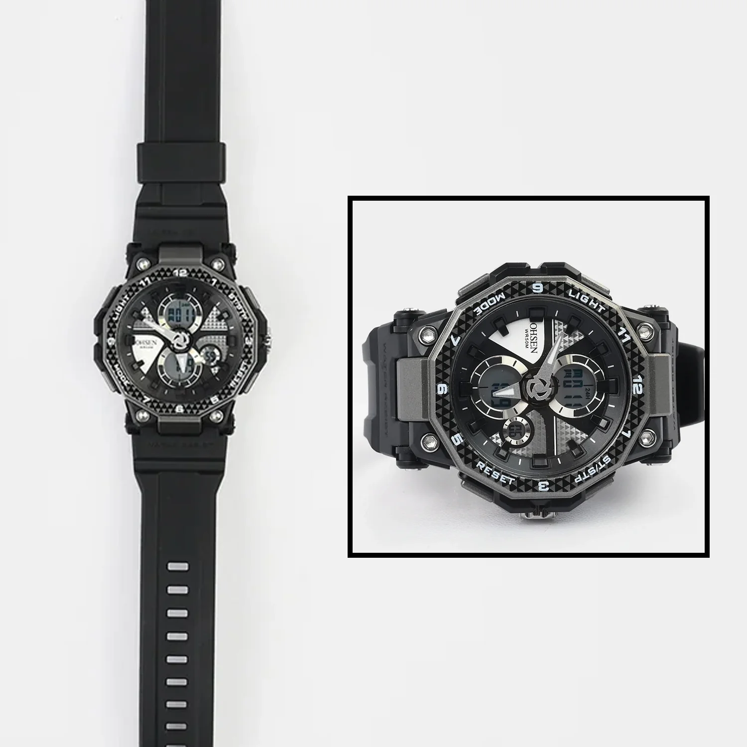 Dual Functionality Sports Digital Wrist Watch