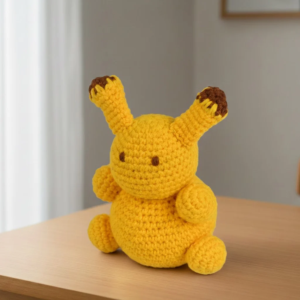 Yellow Bunny Handmade Crochet Stuff Toy